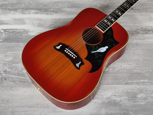 1970's Morris WD-30 Dove Japanese Vintage Acoustic Guitar (Cherry Sunburst)