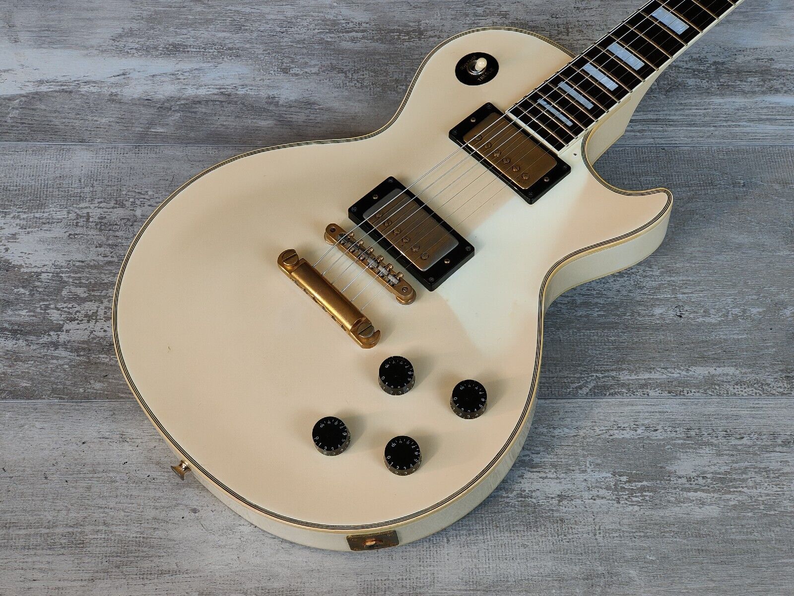 1989 Orville (Gibson) Japan LPC-75 '60's Reissue Les Paul Custom (White)