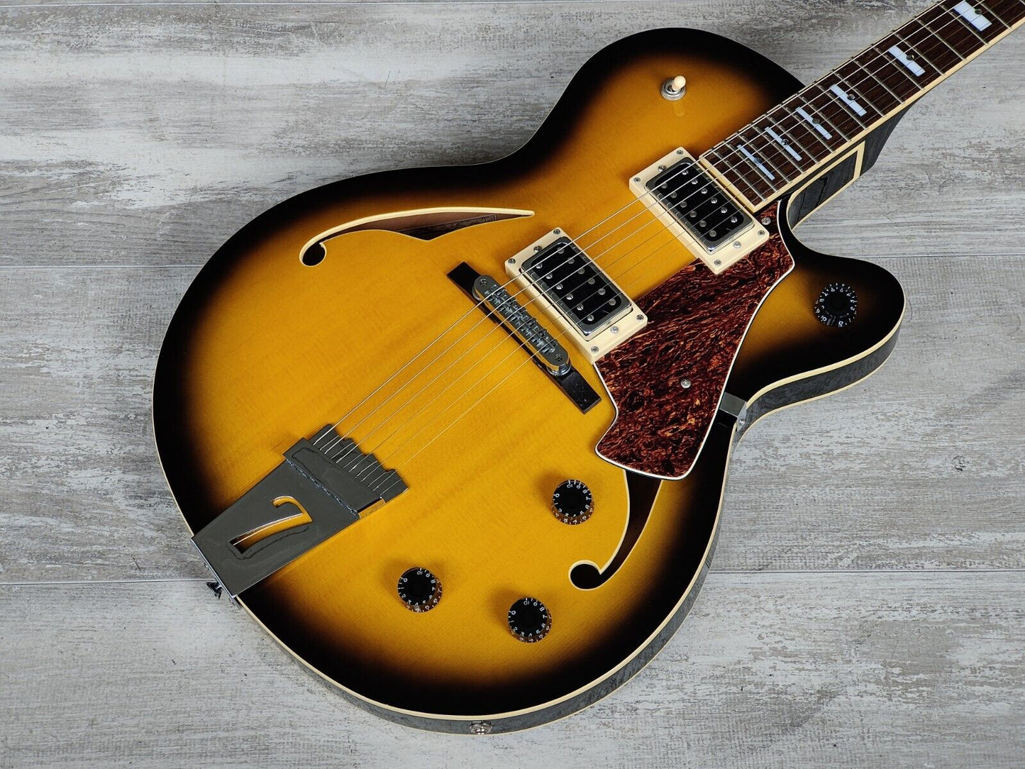 2013 Italia Torino Semi Hollowbody Electric Guitar (Sunburst)