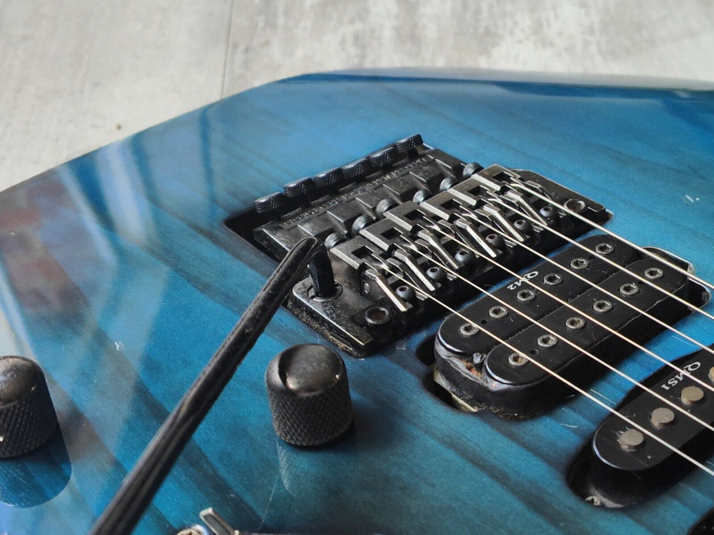 1998 Ibanez Japan RG685 HSH Superstrat (Burnt Transparent Blue)