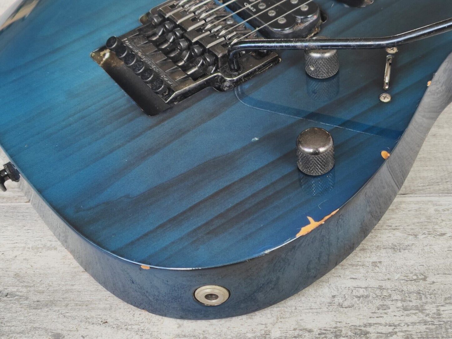 1998 Ibanez Japan RG685 HSH Superstrat (Burnt Transparent Blue)