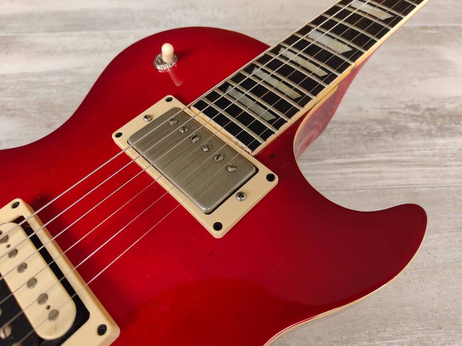 1976 Greco Japan EG-700 Les Paul Standard (Refinished Transparent Red)