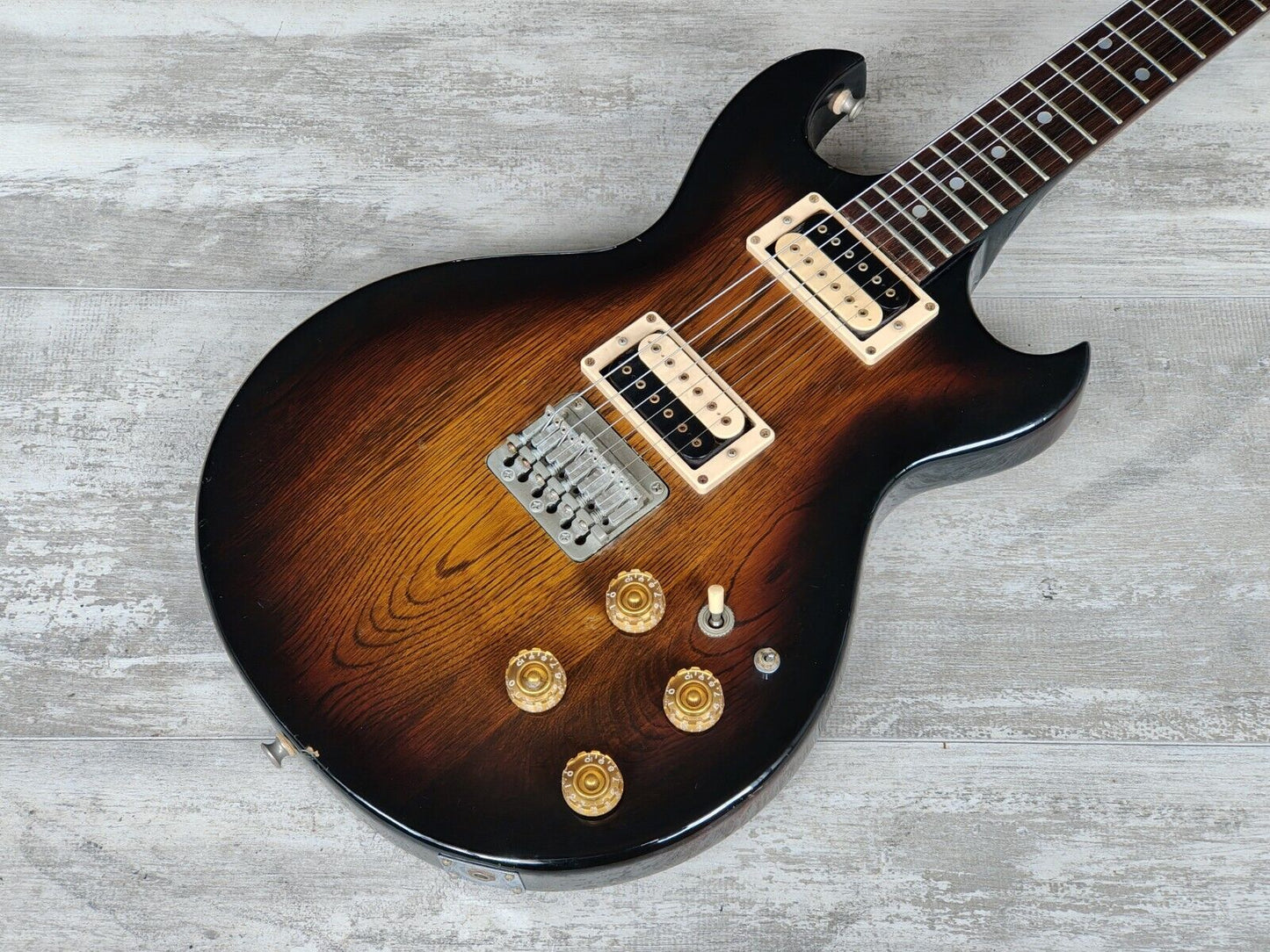 1981 Aria Pro II Japan CS-400 Cardinal Double Cutaway (Brown Sunburst)