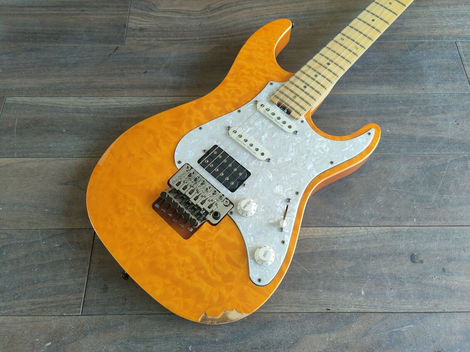 2009 Edwards Japan (by ESP) E-SN-145FR Snapper Superstrat (Amber) – Cool  Old Guitars