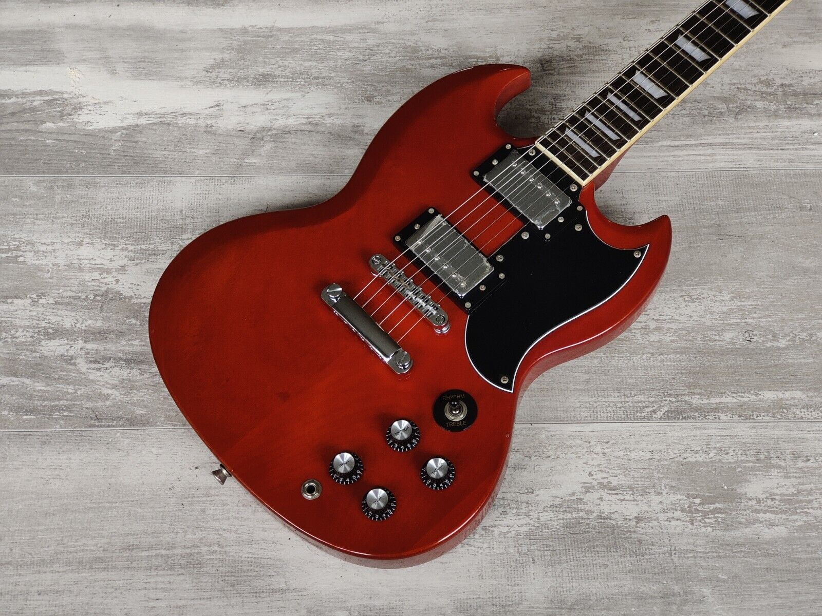 Blitz by Aria Pro II SG Double Cutaway (Cherry Red) – Cool Old Guitars