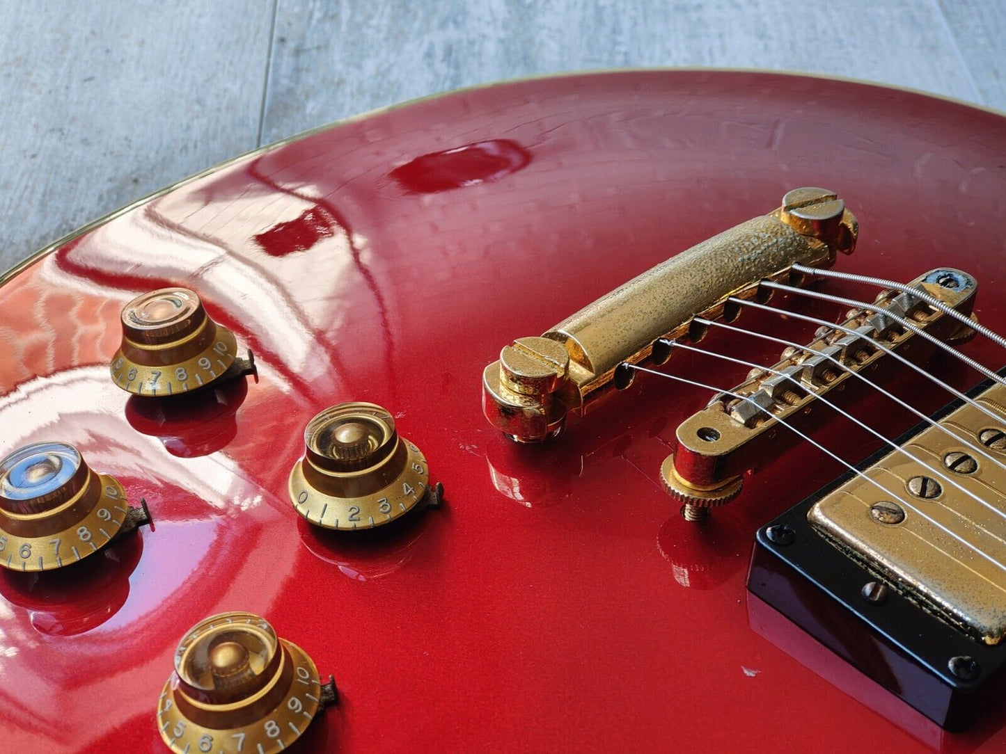 1991 Burny Japan RLC-60 Custom Order Les Paul Custom (Candy Apple Red)