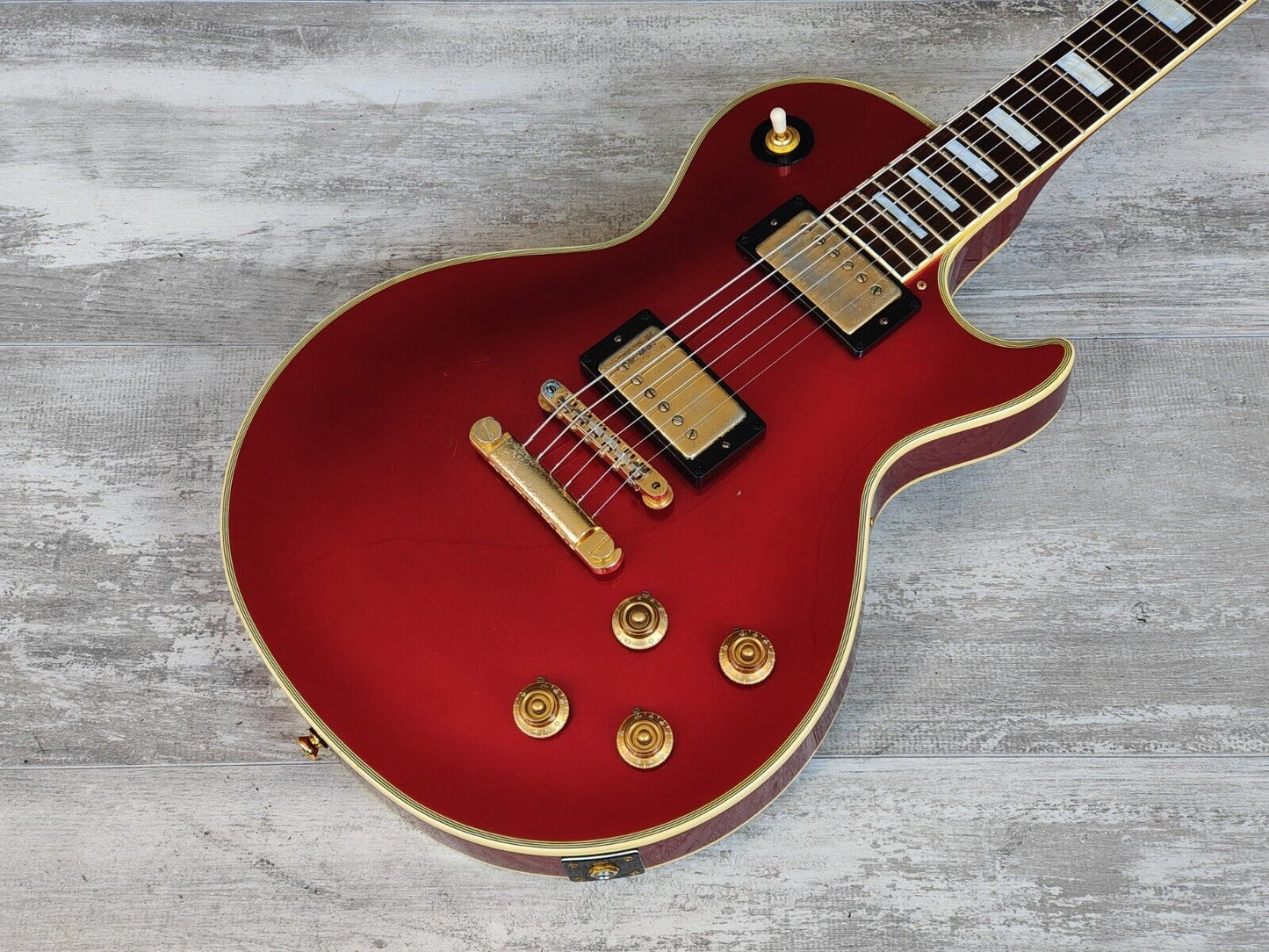 1991 Burny Japan RLC-60 Custom Order Les Paul Custom (Candy Apple Red)