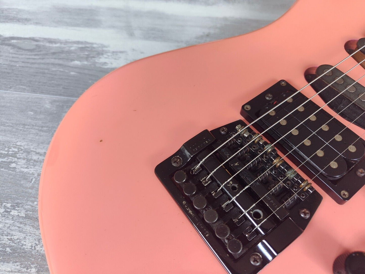 1985 Greco Japan JJ-1 Superstrat w/Kahler Tremolo + Jackson Pickups (Pink)