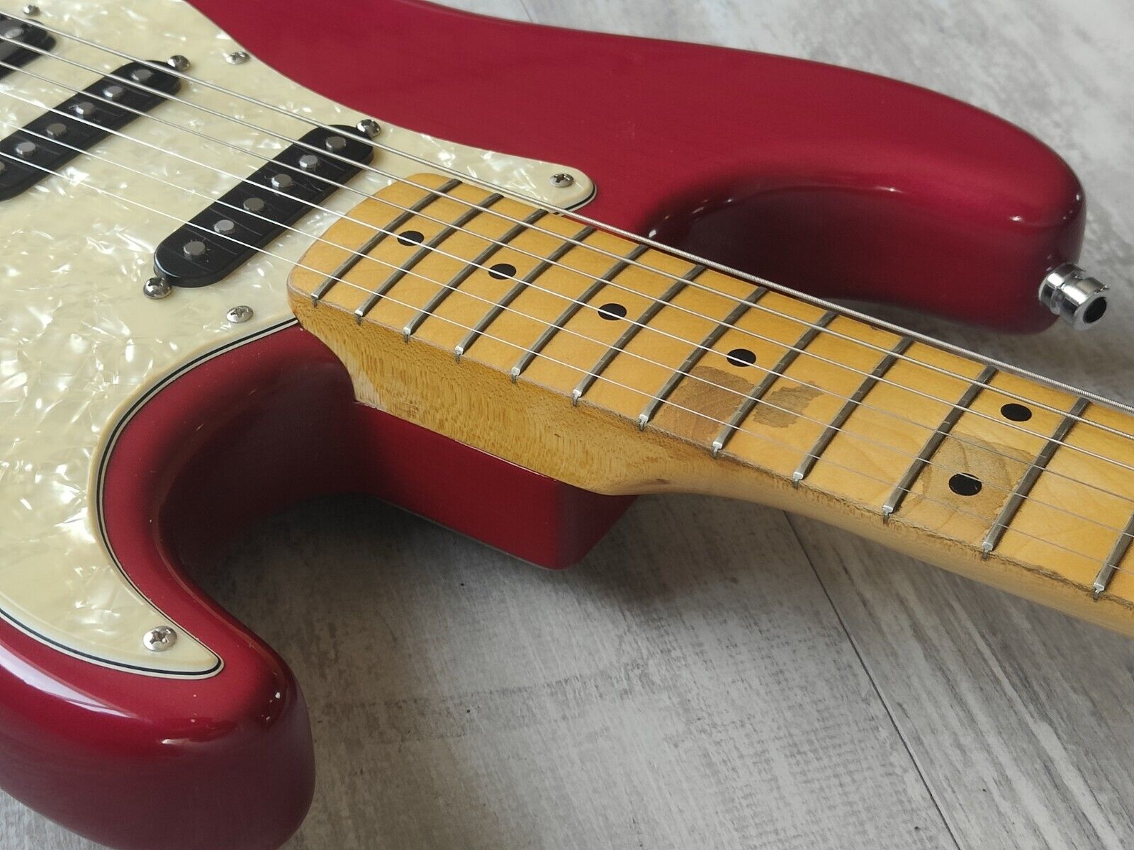 1978 Greco SE-1000 Neck + 2000 Fender American Deluxe Stratocaster Body  (Red)